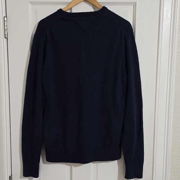 Tommy Hilfiger Men’s Blue Crewneck Pima Cotton/Cashmere Sweater Size L - Picture 5 of 5